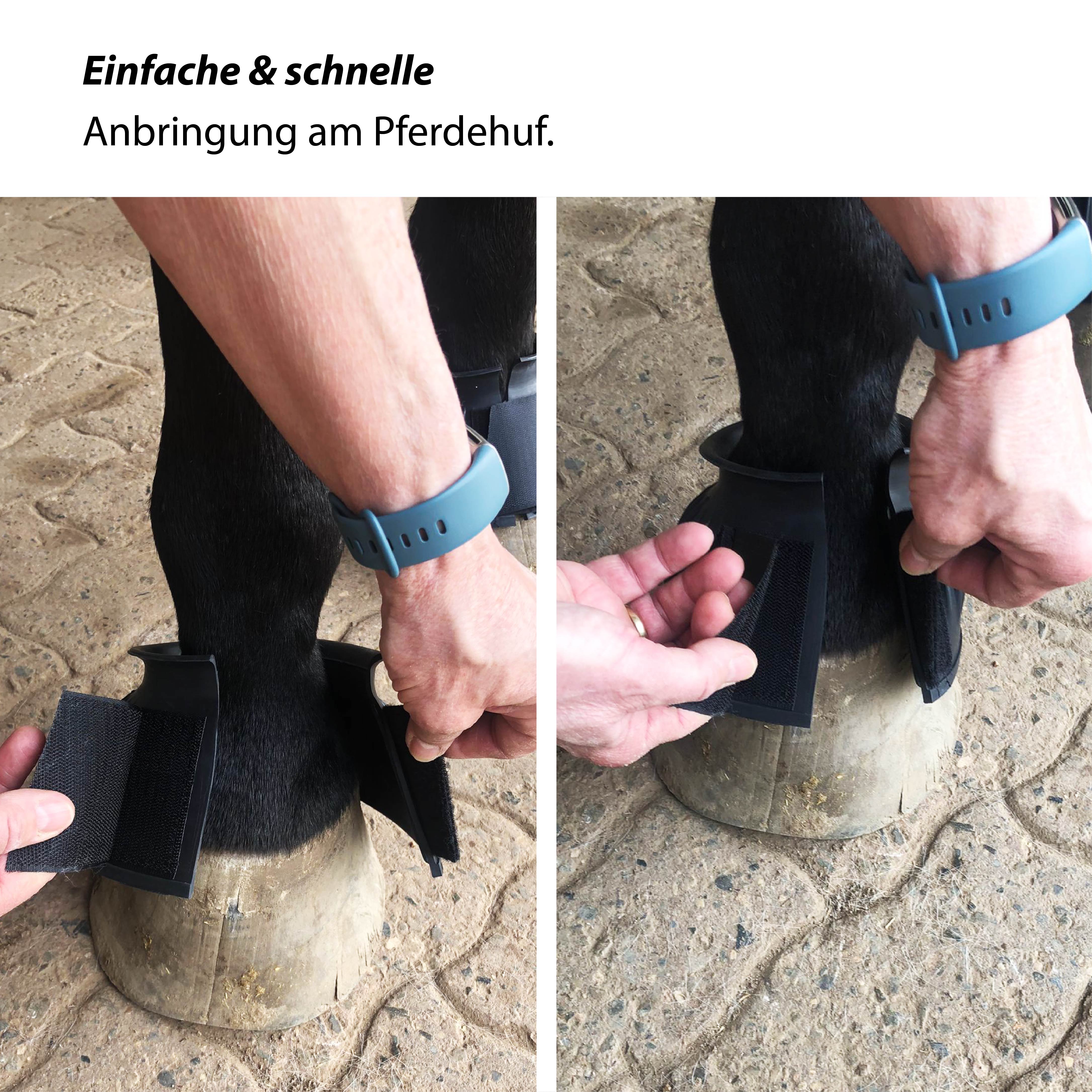 Hufglocken für Pferde, Gummiglocken in schwarz, Größe S-XL